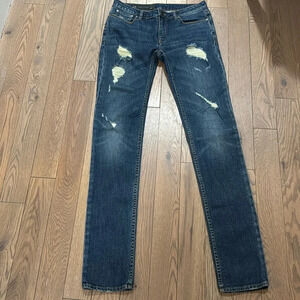 Armani Exchange J13 SLIM FIT JEANS size 4 (EU27) High Waisted Distressed